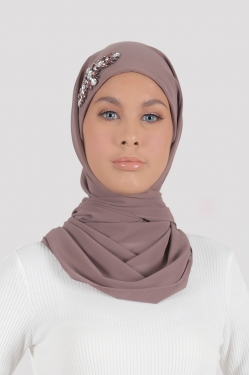 KEMBOJA INSTANT SHAWL - ROSYBROWN